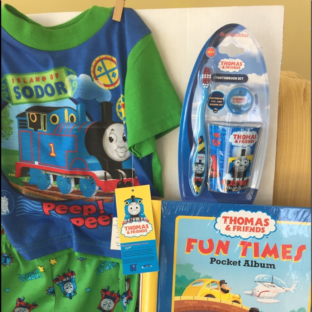 PJ’s Thomas train,album,toothbrush set